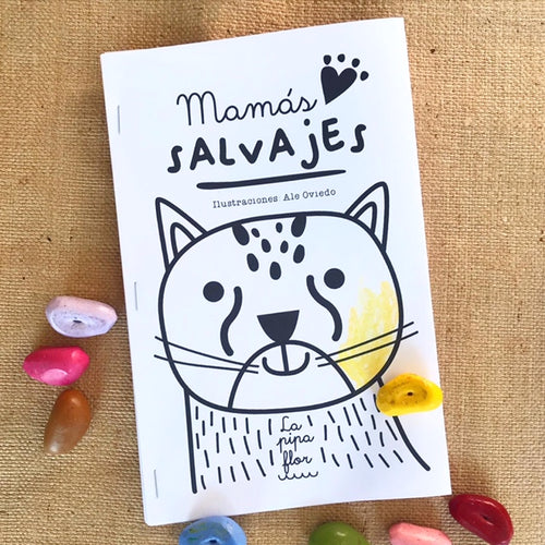 "MAMÁS SALVAJES" libro para pintar<br>DESCARGA EN LA DESCRIPCIÓN