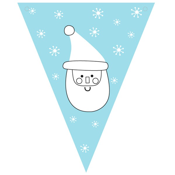 Banderín Navidad para pintar<br>DESCARGA GRATIS EN LA DESCRIPCIÓN