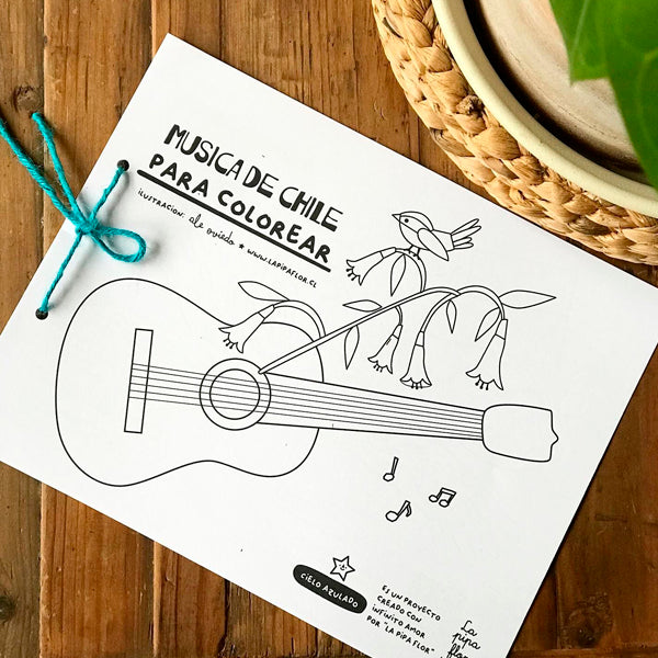 MÚSICA DE CHILE PARA COLOREAR<br>PDF DESCARGABLE