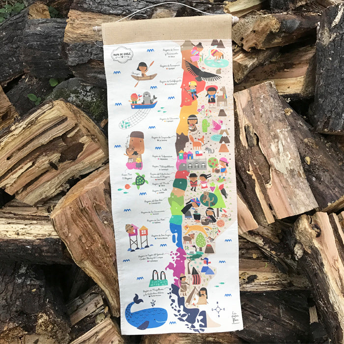 MAPA CHILE TELA<br>MEDIANO