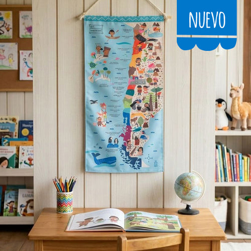 MAPA DE TELA CHILE VERTICAL