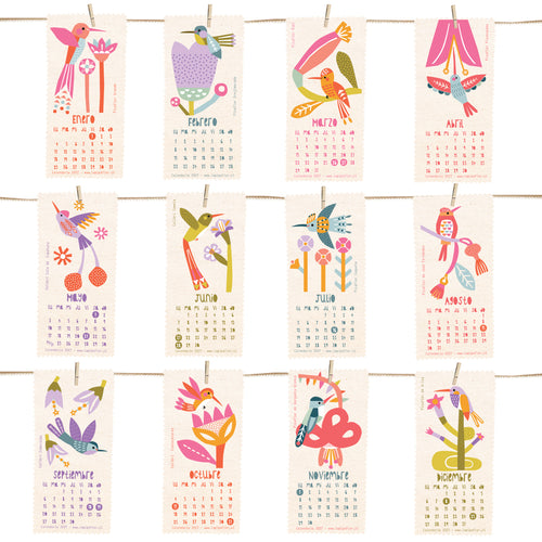 CALENDARIO DE TELA 2027 "PICAFLORES"