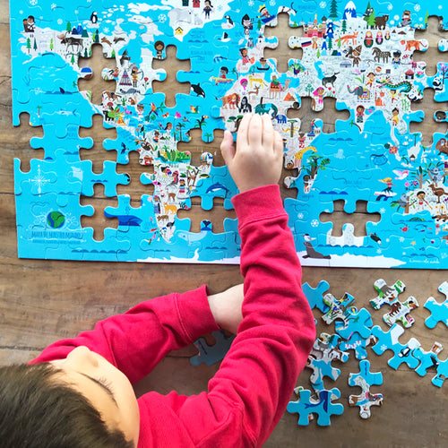 PUZZLE 104 PIEZAS<br> "MAPA DE NUESTRO MUNDO"